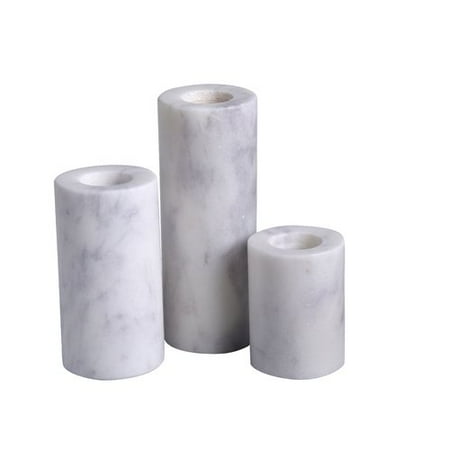 - Mercer41 Taper Cylinder Pillar 3 Piece Lady Purple Marble Votive Holder Set (Set of 3)