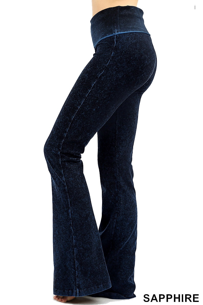 mineral wash flare pants