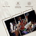 thumbnail image 6 of Elephant Stock Jamming Ii Wall Art - Horizontal Multi Panel Canvas - Living Room Wall Decor - Music Multi Panel - Black And Blue Decor By Steven Johnson - 57" x 36", 6 of 8