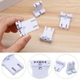 thumbnail image 3 of ULTNICE Fluorescent Lamp Holder Fluorescent Lamp Holders White 10Pcs 1.6X1.2X0.7In, 3 of 8