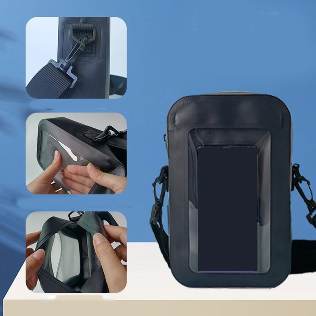 Water Resistant Phone Pouch For Outdoor Activities Touch Screens Dry Bag with Adjustable Strap For Most Smartphones