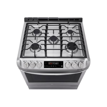 LG - 6.3 Cu. Ft. Slide-In Gas Range with ProBake Convection - Stainless steel