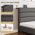 thumbnail image 4 of EnHomee Full Size Bed Frame with Headboard Upholstered Bed Frame Full with Storage Full Size Bed Frame with Charge Station Gray, No Box Spring Needed, Noise Free, 4 of 8