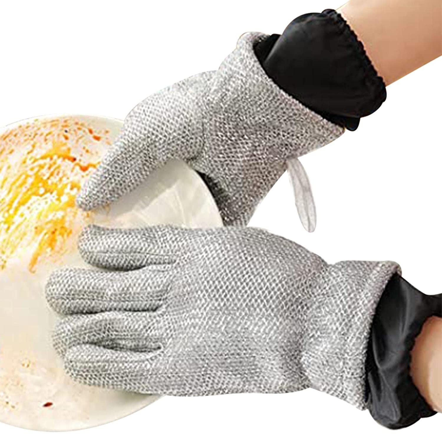 Dish Gloves,Wire Dishwash Glove Dishwashing Cleaning Gloves, Skin