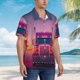 thumbnail image 3 of Balery Sunset Truck Highway Camisas hawaianas de manga corta para hombre, camisas playeras de corte holgado, camisas de vacaciones con botones,Medium, 3 of 7