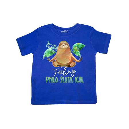 

Inktastic Feeling Philo-Sloth-ical Funny Sloth with Plants Gift Toddler Boy or Toddler Girl T-Shirt