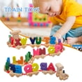 thumbnail image 1 of OUSITAID Wooden 26 Letters Train Toy Trackless Drag Car Toy Set Early for Education Toy, 1 of 5