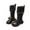 Black, variant on Auroural Big Girls Size 2.5 Shoes Fall And Winter Zipper High-Top Leather Boots For Older Children Fashionable Student Boots For Little Girls Princess Style Long Boots Casual And Easy-matching