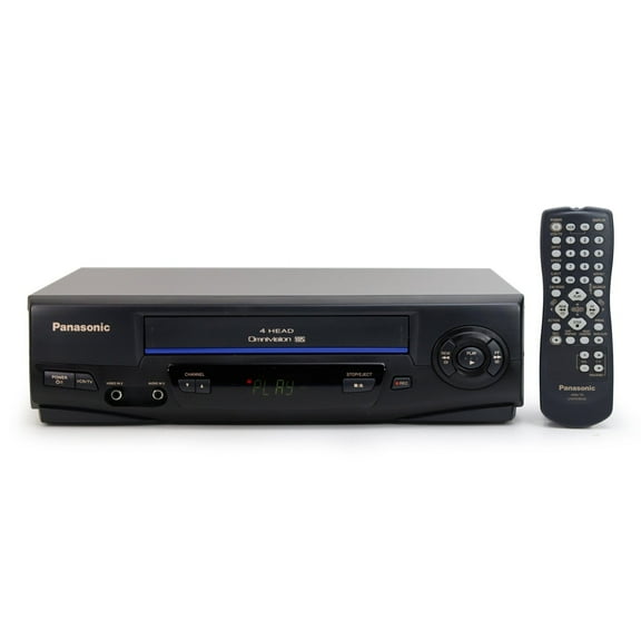 Restored Panasonic PV-V4021 Mono VCR w/ Original Remote, Manual, A/V Cables, & HDMI Converter (Good)