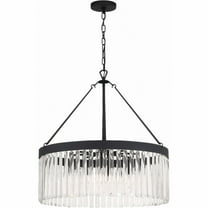 EMO-5406-BF Crystorama Lighting Emory - 8 Light Chandelier-24.75 Inches Tall and 24 Inches Wide-Black Forged Finish -Traditional Installation
