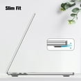 thumbnail image 3 of Fintie Case for MacBook Air 13.6 Inch A3240 A3113 A2681 (2022 2023 2024 2025 Release) - Protective Snap On Hard Shell Cover for MacBook Air 13.6" M2 M3 M4 Chip, Frost Clear, 3 of 8