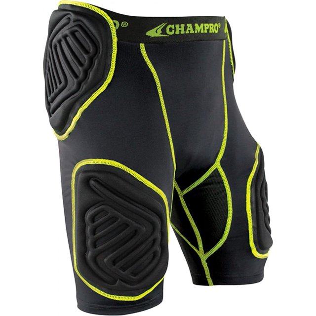 Champro Faja de fútbol estándar Bull Rush de 5 almohadillas para hombre, color negro, talla S