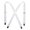 White, variant on CTM Elastic Anti Slip Pin Clip Suspenders with Leather Drop Tabs (Men)