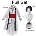 thumbnail image 1 of Aizen Sousuke Cosplay Costume Set With Wig Hueco Mundo Arrancar Kimono For Halloween Comic-Con, 1 of 7