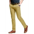 thumbnail image 2 of Matchstick Men’s Slim-Fit Flat Front Tapered Casual Chino Pants, 2 of 10
