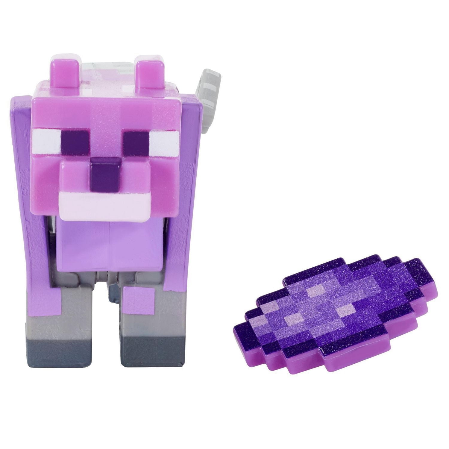 Figurine Création de Biomes Dyed Cat Minecraft, personnages pixelisés authentiques inspirés du jeu vidéo