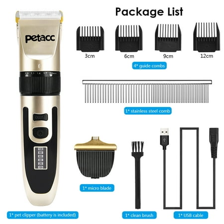 Dog Clipper 2-Speed Cordless Pet Hair Grooming Clipper Kit Hair Trimmer for Small and Medium-sized