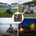 thumbnail image 6 of Retro Bones Organs Skull Foldable Seat Cushion for Bleachers, Stadium Seats, Camping & Outdoor Events, Portable Lightweight Pad with Carabiner, 6 of 6