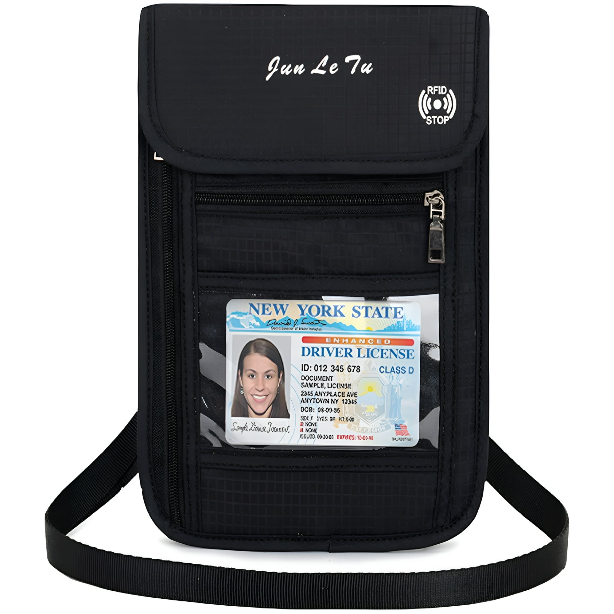 GASTROPOD 2026 New Travel Neck Pouch Neck Wallet with Rfid Blocking Passport Holder Travel Pouch Neck Wallet for Travel,Airport,Commute (Black)