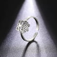 thumbnail image 4 of Cartoon Night Owl Rings Stainless Steel Animal Jewelry Open Finger Ring Gift, 4 of 9