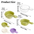 thumbnail image 3 of Mini Colander, Double-Layer Vegetable Washing Basket with Handle, Detachable Plastic Fruit Cleaning Bowl with Strainer, Hanging Fruit Strainer for Pasta Salad Berry, BeigeMini Colander, 3 of 6