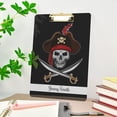 thumbnail image 6 of FMSHPON Pirates Skull Clipboard Hardboard Wood Nursing Clip Board and Pull for Standard A4 Letter 13x9 inches, 6 of 6