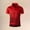 Red, variant on Adult Mens Polos Shirt Short Sleeve Button Tee Shirt Basic Purple Men's Shirts Casual