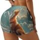 thumbnail image 1 of Fotbe Starry Sky Cloud Fox Shorts Sin Costuras – Shorts Deportivos de Cintura Alta para Mujer, Elásticos para Gimnasio, Yoga, Running o Ciclismo-Small, 1 of 8
