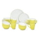 thumbnail image 1 of Vajilla Elin para 4 Personas - Ceramica Amarillo/ Blanco 16 piezas, 1 of 6