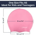 thumbnail image 2 of Limmys Kids Swim Cap for Long Hair, 100% Silicone Swimming Cap, Soft Stretchy Chlorine-Resistant & Latex-Free Pool Cap, One Size, Ages 3 to 14, 2 of 5