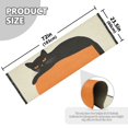 thumbnail image 5 of Yayeee Runner Rug for Bedroom 2'x6' Machine Washable Hallway Non Slip Mat, Black Cat Orange Ball, 5 of 8