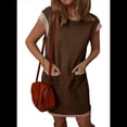 thumbnail image 2 of Vestido Mini con Mangas y Bloques de Color, Color Marrón Talla S, 2 of 8