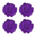 thumbnail image 1 of Uxcell 4 Paquete de Broches y Pines de Rosa para Mujeres, Pines de Solapa Delicados de Tela de Satén, Grandes Flores de Camelia para el Cabello, Color Púrpura, 1 of 1