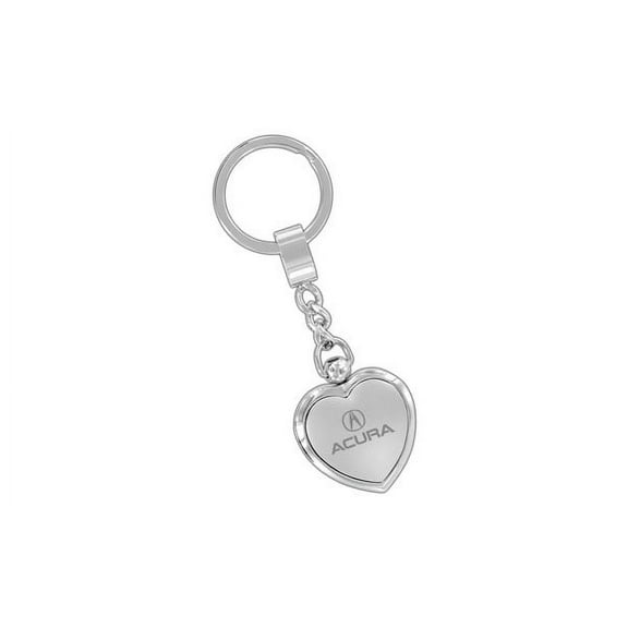 Acura Polished Metal Heart Key Chain Keychain Fob Ring