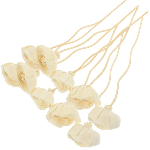 SWETRACE Flower Designed Diffuser Sticks Khaki 10Pcs 8.7X1.8X1.8In