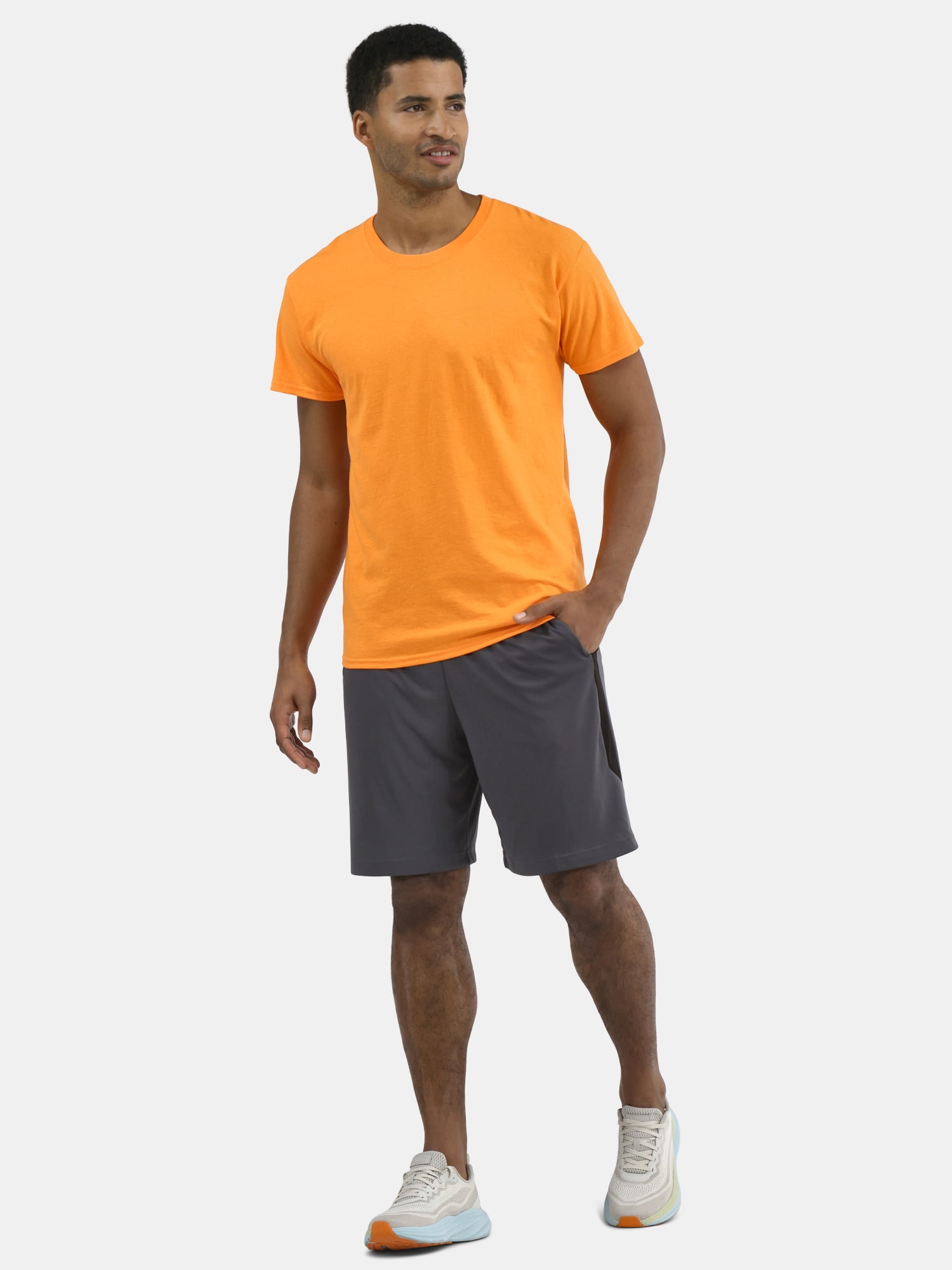 Athletic Works Men's and Big Men's Cotton Active Tee, 4-Pack, Sizes XS-5XL