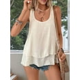 thumbnail image 3 of Women'S Flowy Layered Tank Top Scoop Neck Sleeveless Blouses Shirts Casual Vacation Tops  XL, 3 of 7