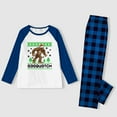 thumbnail image 3 of Sasquatch Holiday Pajamas – Blue Plaid Pants with Blue Sleeve Tops for Bigfoot Winter Celebrations, Size NB to 6XL, 3 of 7