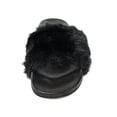 thumbnail image 3 of Kali Footwear Womens Flip Flop Faux Fur Soft Slide Flat Slipper Limit(Black, 6), 3 of 5