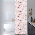 thumbnail image 3 of Window Privacy Film Pink Flower Stained Glass Window Film Decorative Sun Block Window Cover Watercolor Floral Botanical Line Drawing Print Window Clings Static Sticker for Bathroom 17.7"x78.7", 3 of 7