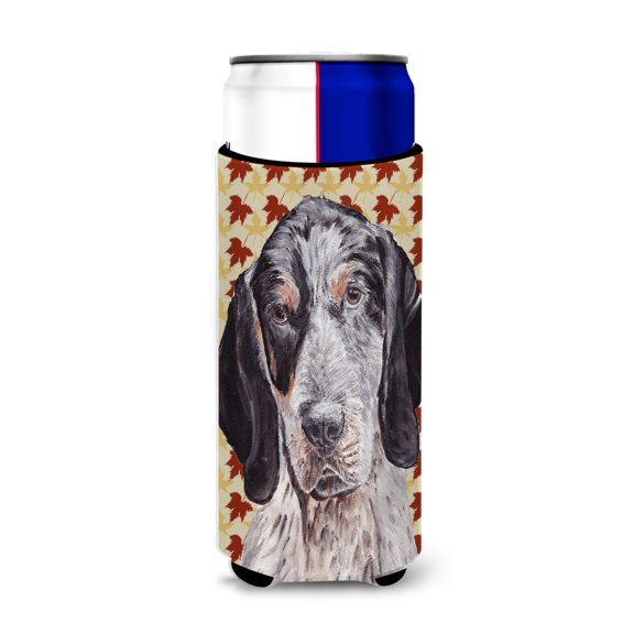 Blue Tick Coonhound Fall Leaves Ultra Hugger for slim cans