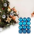 thumbnail image 2 of 24PCS Mini Blue Christmas Ornaments - Matte Shatterproof Xmas Tree Balls for Holiday, Halloween & Party Decorations, 2 of 8