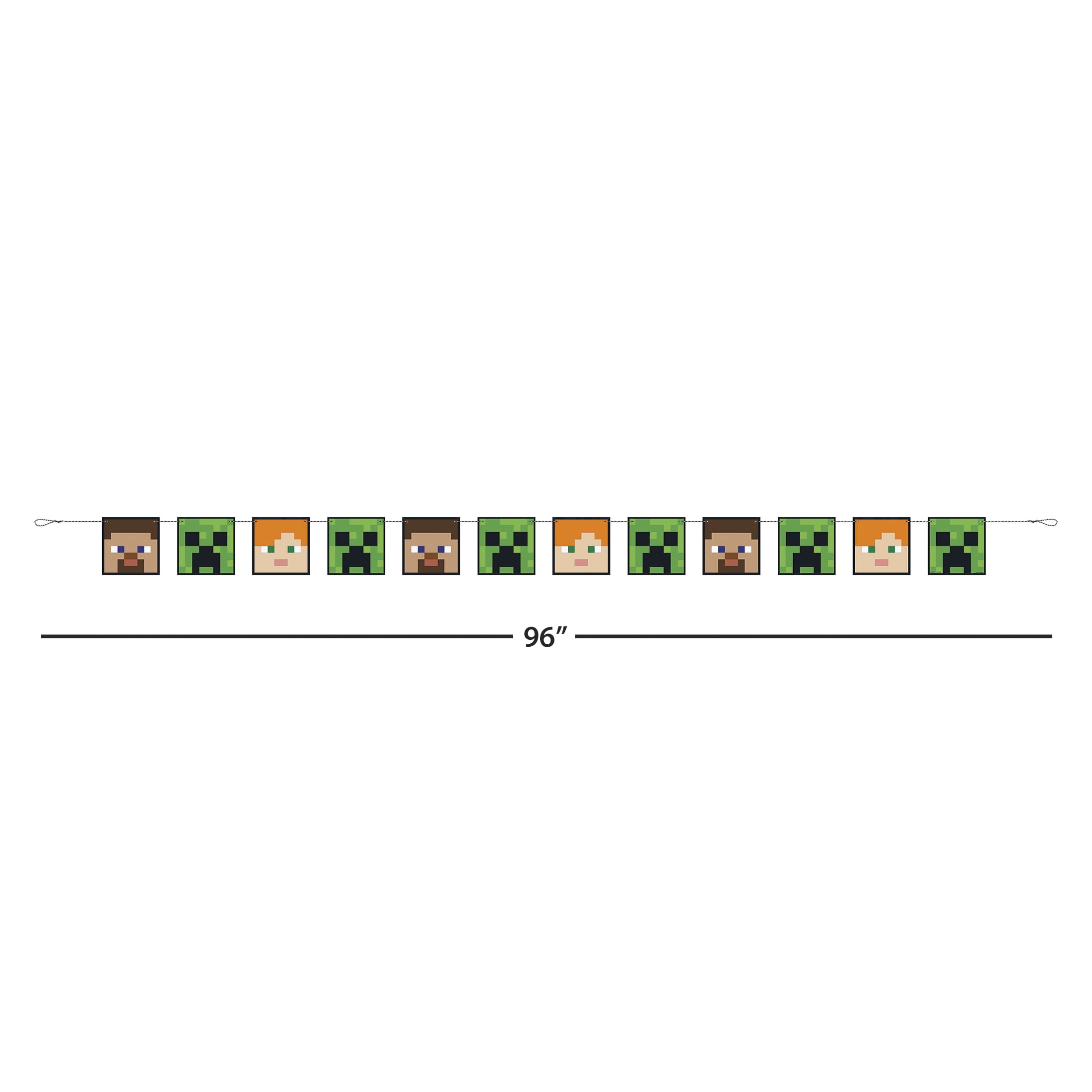 Minecraft 1 Count Happy Birthday Party Banner