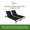 Mainstays Dashwood Outdoor Sling Chaise Lounger 2Pack, Black