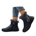 thumbnail image 3 of Gyexs Mens Snow Boots Size 8, Winter Shoes Women Work, Cushioned, Speed Laces, Rain, Cap Toe, Outdoor Wear, Dark Blue, Size 7.5, 3 of 8