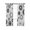 White, variant on Geometric Black Blackout Curtains, Light Blocking Print Window Curtains, Abstract Grey White Boho Circle Dot Thermal Insulated Window Drapes for Living Room Kitchen Cafe 2 Panels, 104"W x 52"L