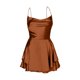 thumbnail image 4 of Vestido midi sexy de color liso y corte ajustado para mujer - Cuello en V, lazo delantero, tirantes finos, espalda abierta - Playa/Fiesta/Cóctel - S-L, 4 of 4
