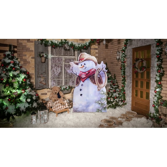 Little Cowboy Snowman Standee Outdoor