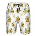 thumbnail image 3 of Logiee Lovely Avocado Print Mens Swim Trunks Quick Dry Board Shorts,Breathable Hawaii Beach Shorts Swimwear Bathing Suits-3X-Large, 3 of 6