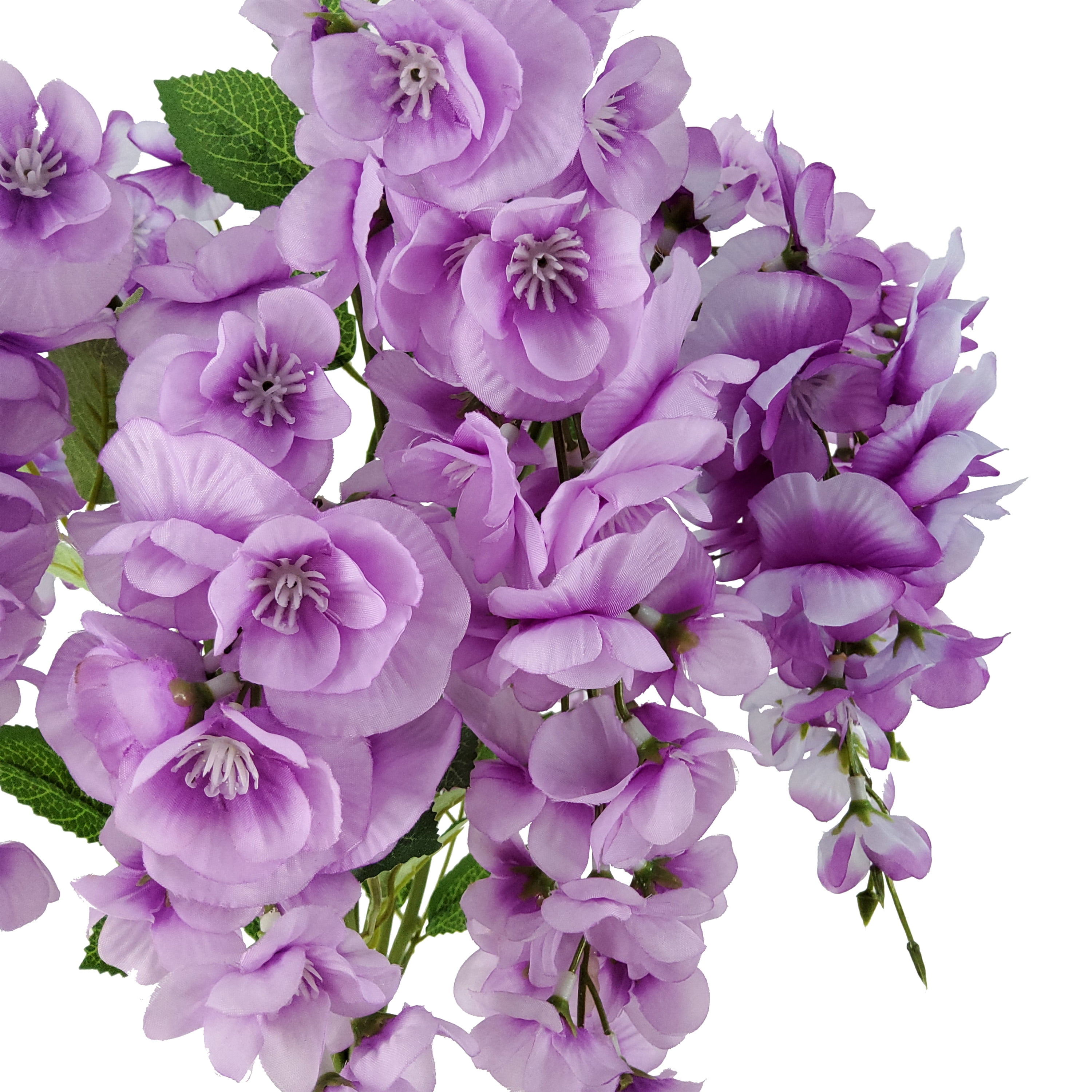 Mainstays Indoor Artificial Wisteria Bouquet, Purple Color, Assembled Height: 20"